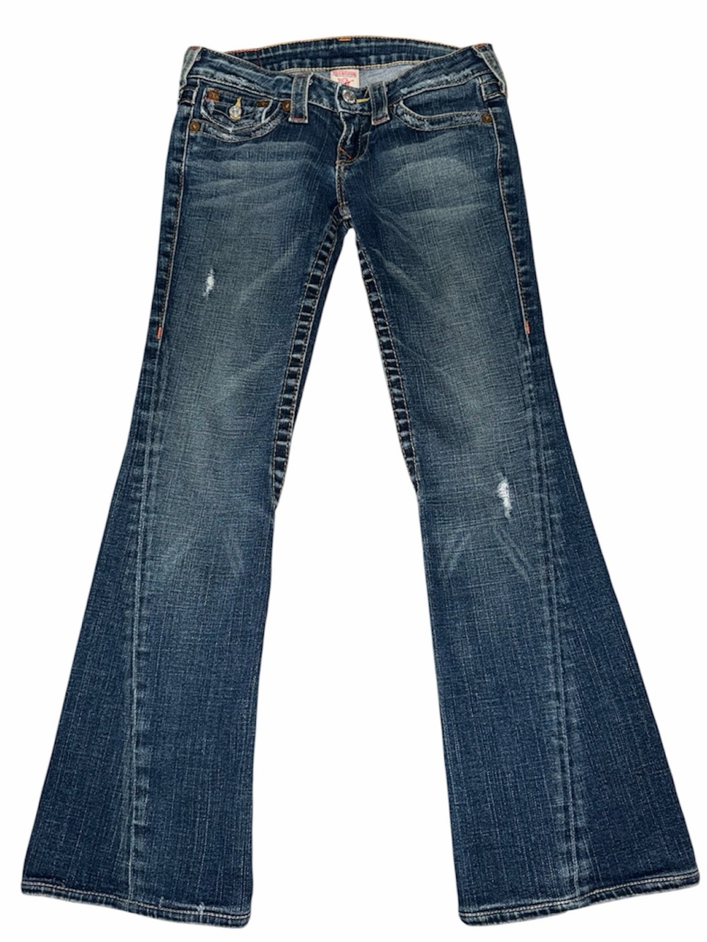 TRUE RELIGION “Joey” Y2K Women’s Rich Blue Bootcut Jeans SZ 25